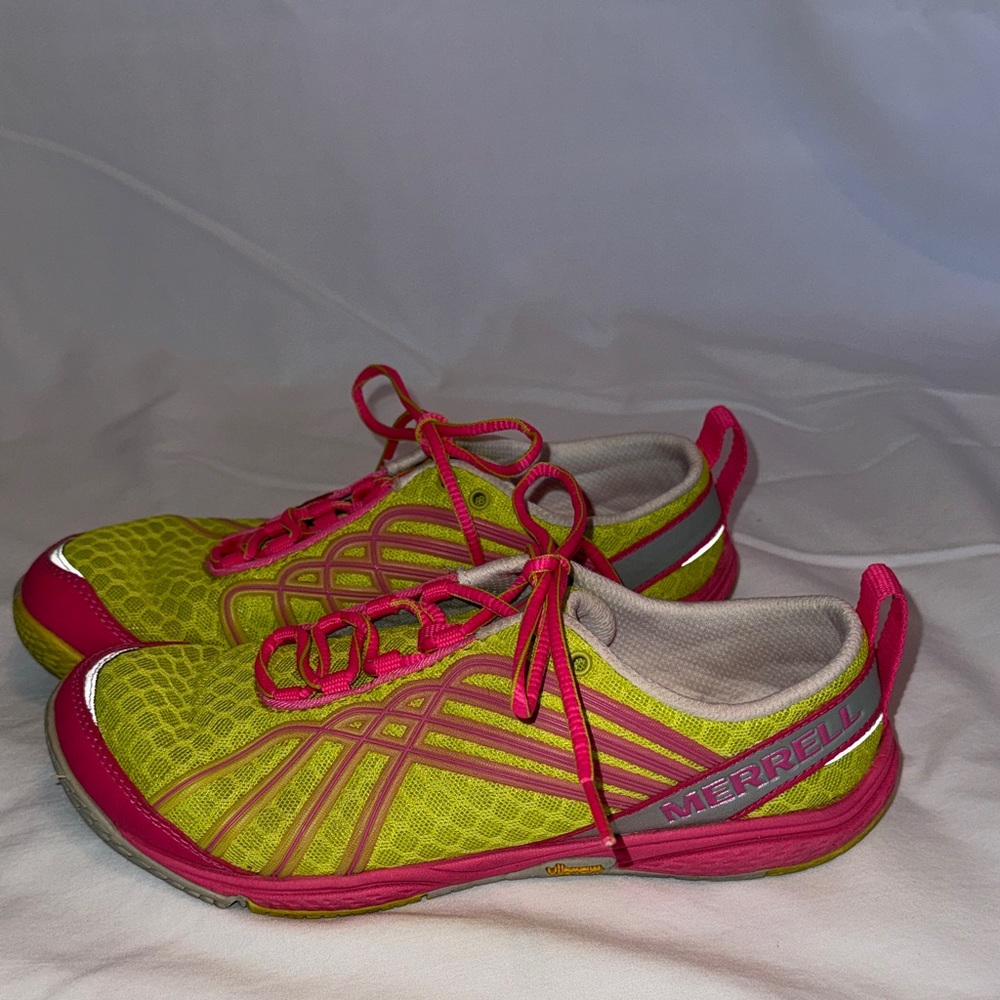 Merrell Women's Athletic Shoes in Bright Yellow and Pink